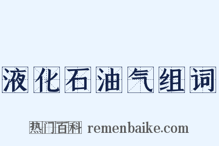液化石油气组词是什么意思的图片